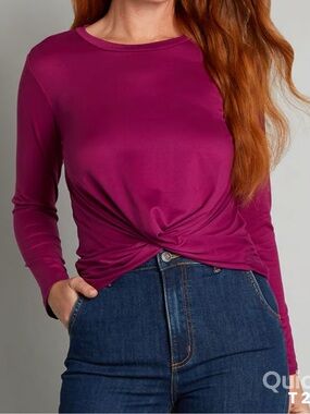 NWT Modcloth A Twist Of Fun Long Sleeve Knit Top